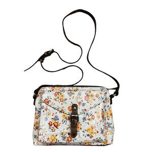 Patricia Nash Country Floral Crossbody Bag Purse 100% Leather Adjustable Strap